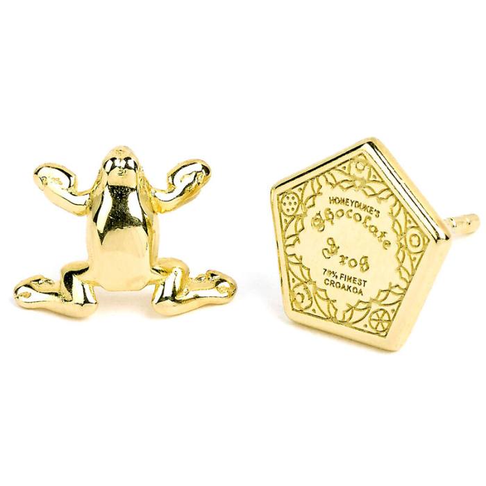 Harry Potter Chocolate Frog gold plated stud earrings 24308